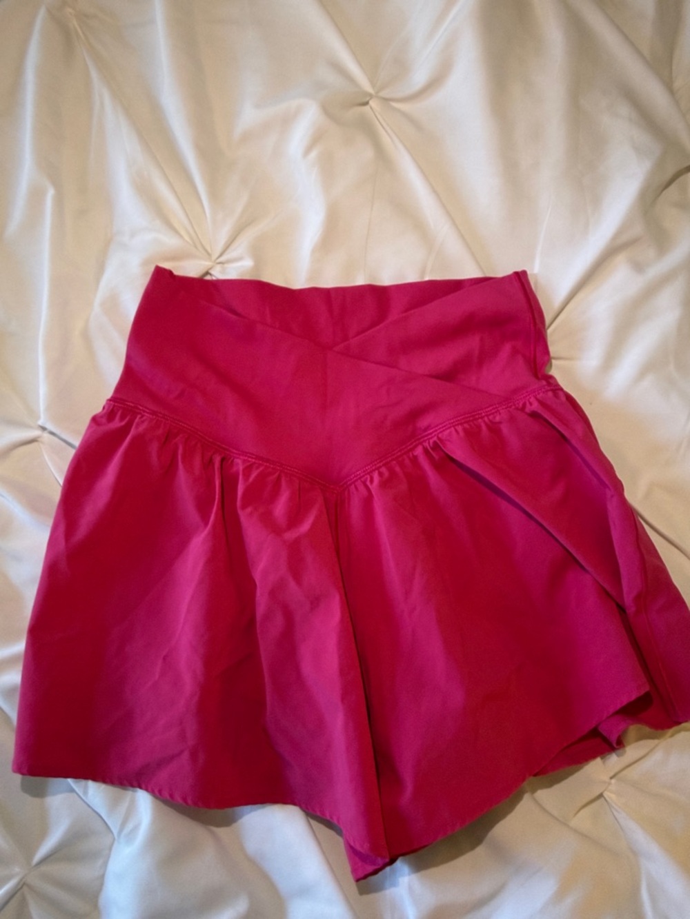 Offline By Aerie Hot Pink Flared Shorts